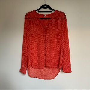 Old Navy | Red-Orange Blouse